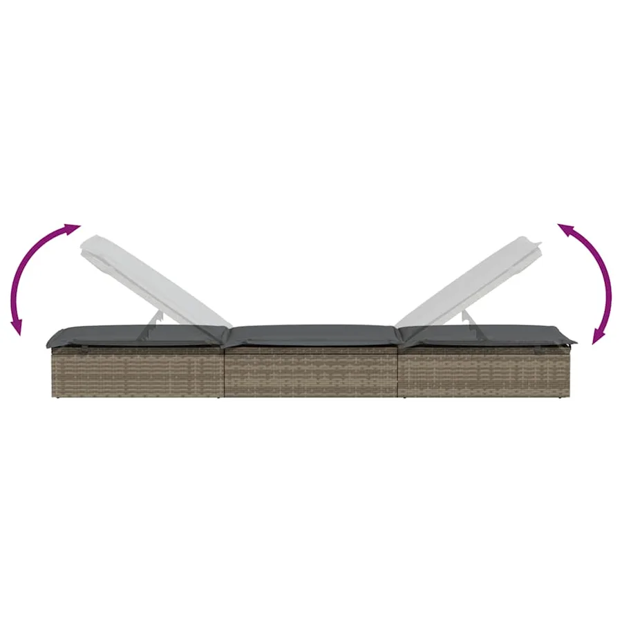 Transat 1 pc avec table noir résine tressée - 18