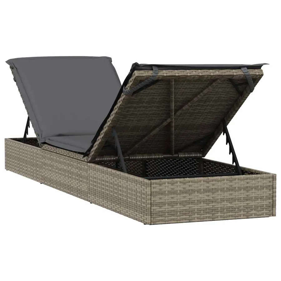 Transat 1 pc avec table noir résine tressée - 19