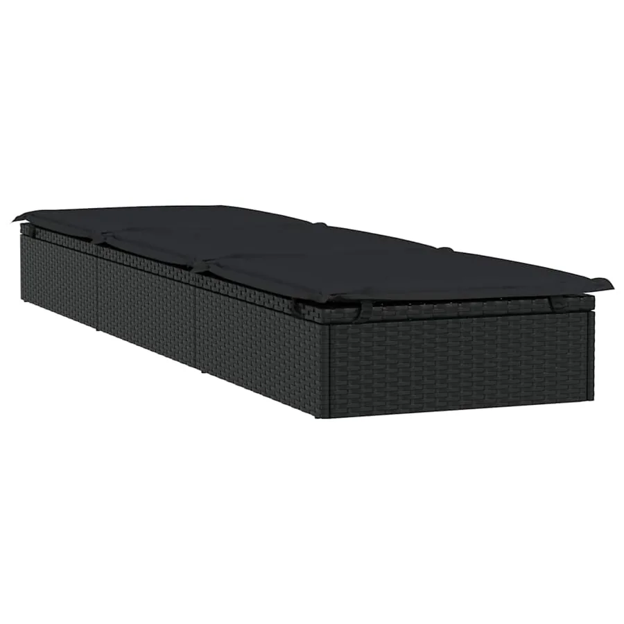 Transat 1 pc avec table noir résine tressée - 5