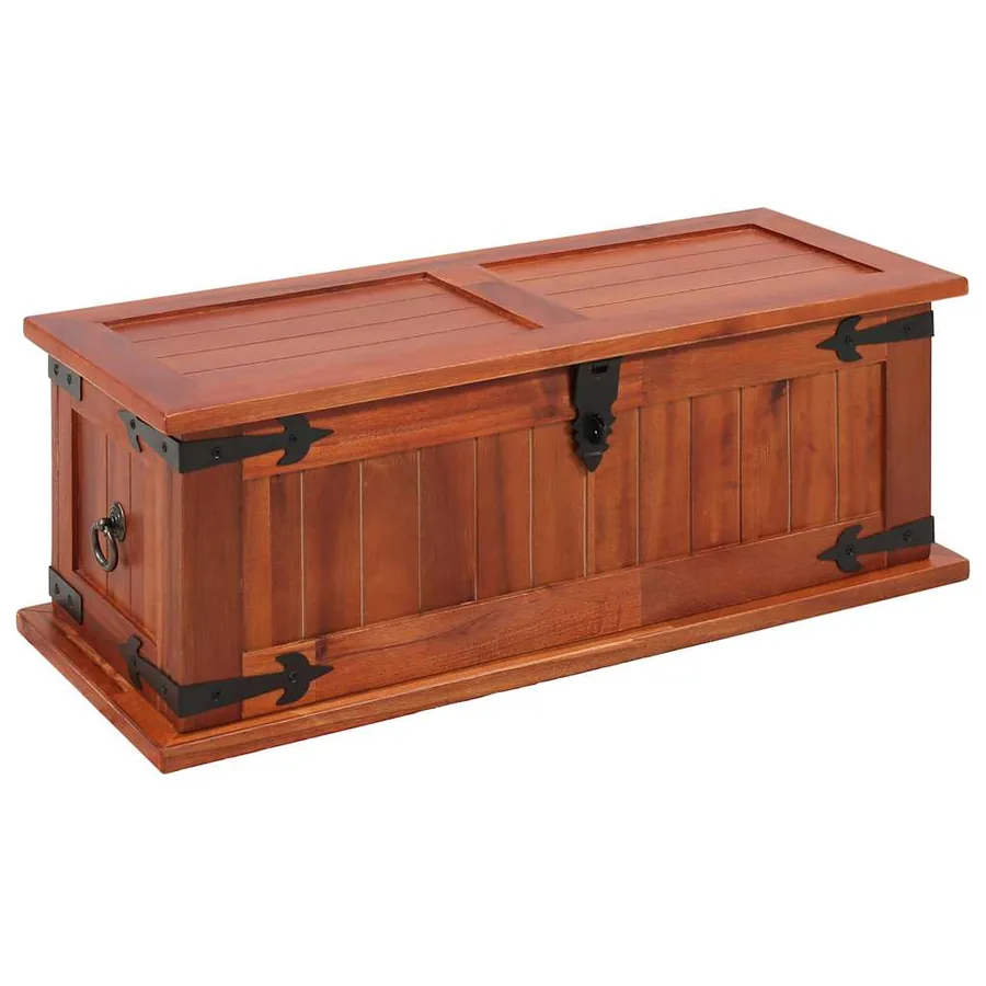 Coffre de rangement 60x25x22 cm Bois d'acacia solide - 2