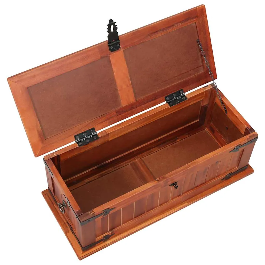 Coffre de rangement 60x25x22 cm Bois d'acacia solide - 8