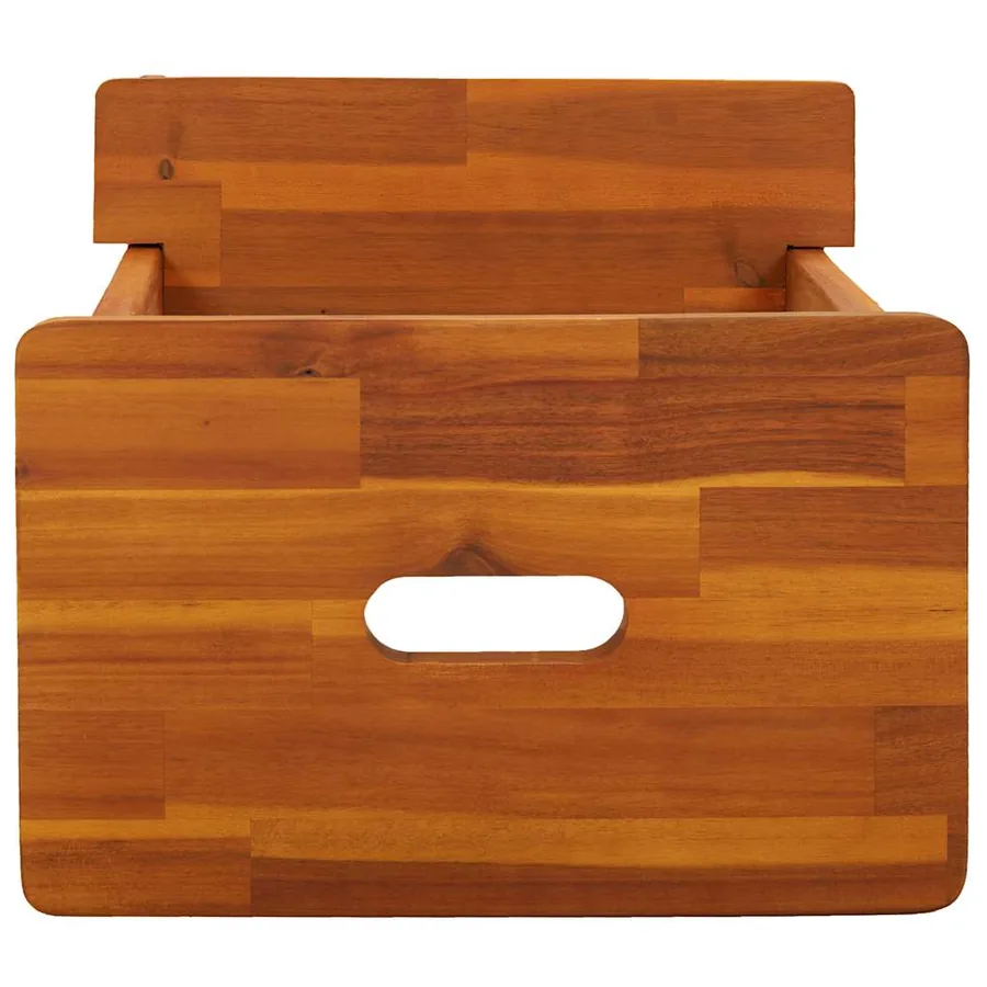 Tabouret-escabeau 2 marches 40x38x50 cm Bois d'acacia solide - 6