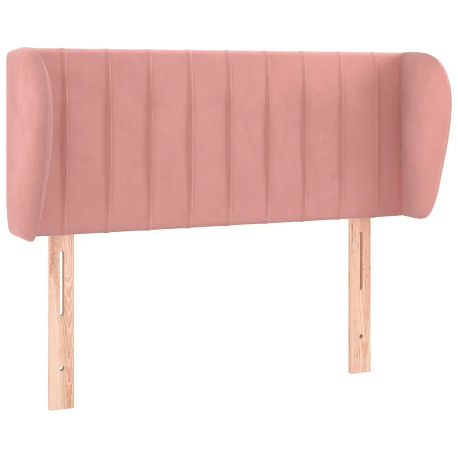 Tête de lit avec oreilles Rose 103x23x78/88 cm Velours - 2
