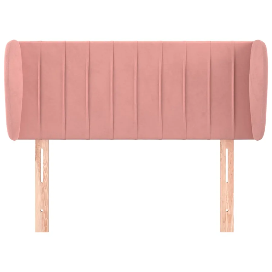 Tête de lit avec oreilles Rose 103x23x78/88 cm Velours - 3