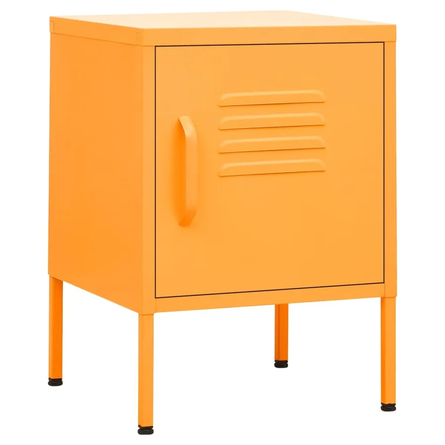 Table de chevet Jaune moutarde 35x35x51 cm Acier - 2