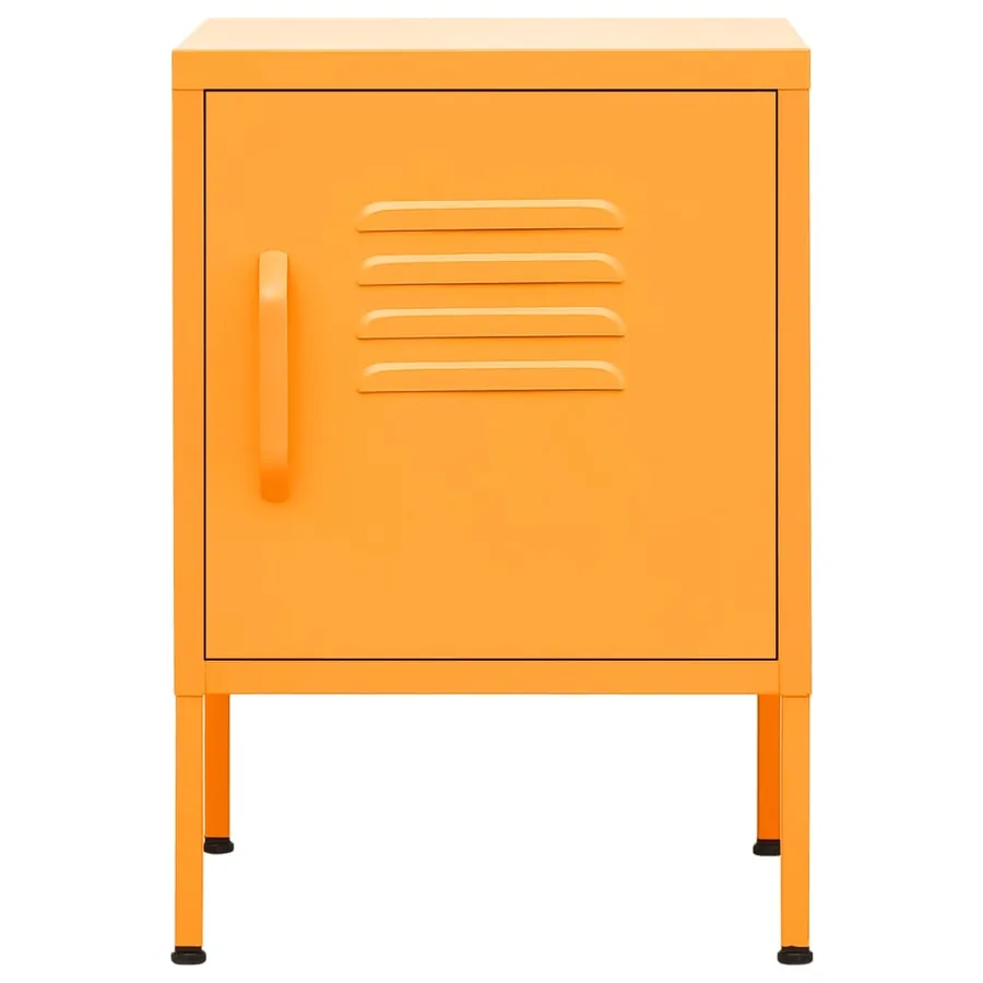 Table de chevet Jaune moutarde 35x35x51 cm Acier - 3