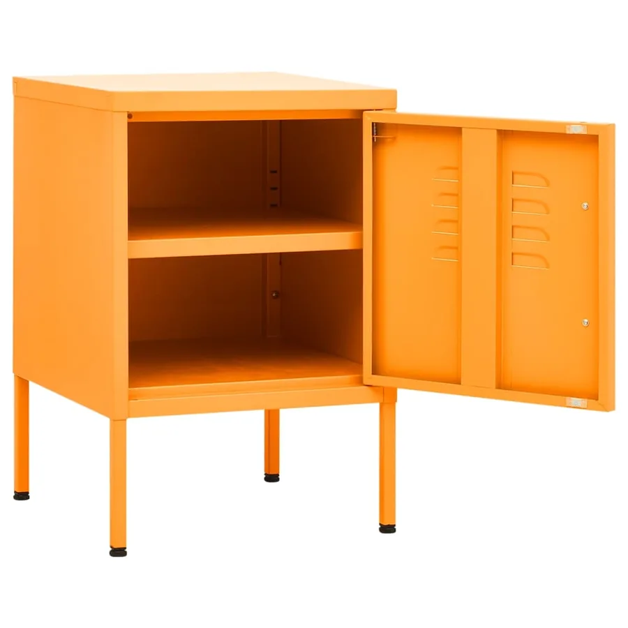 Table de chevet Jaune moutarde 35x35x51 cm Acier - 4