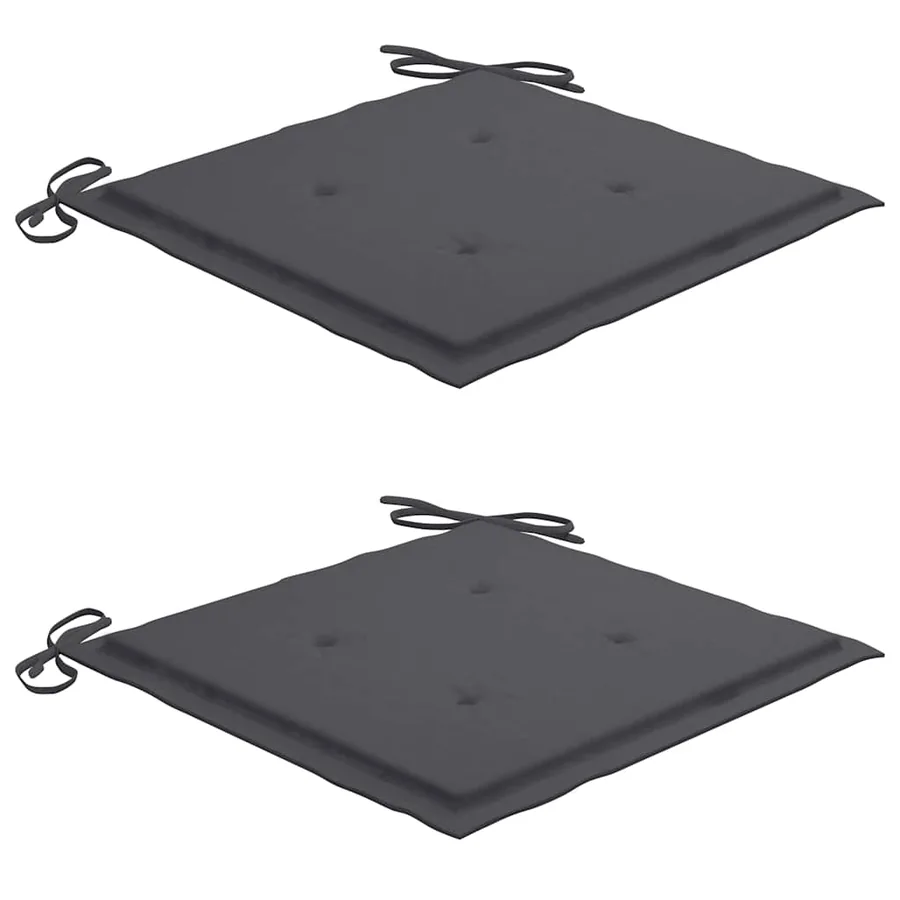 Chaises pliables de jardin lot de 2 avec coussins Bambou - 7