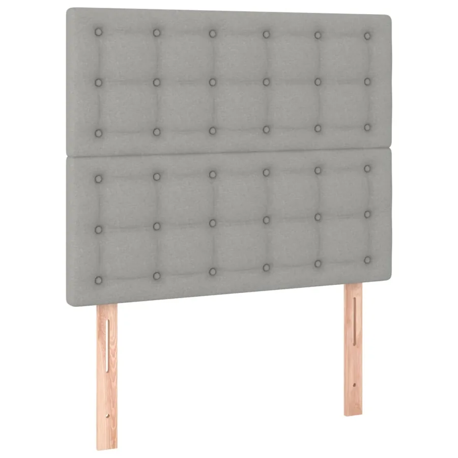 Sommier à lattes de lit et matelas et LED Gris clair 80x200 cm - 7