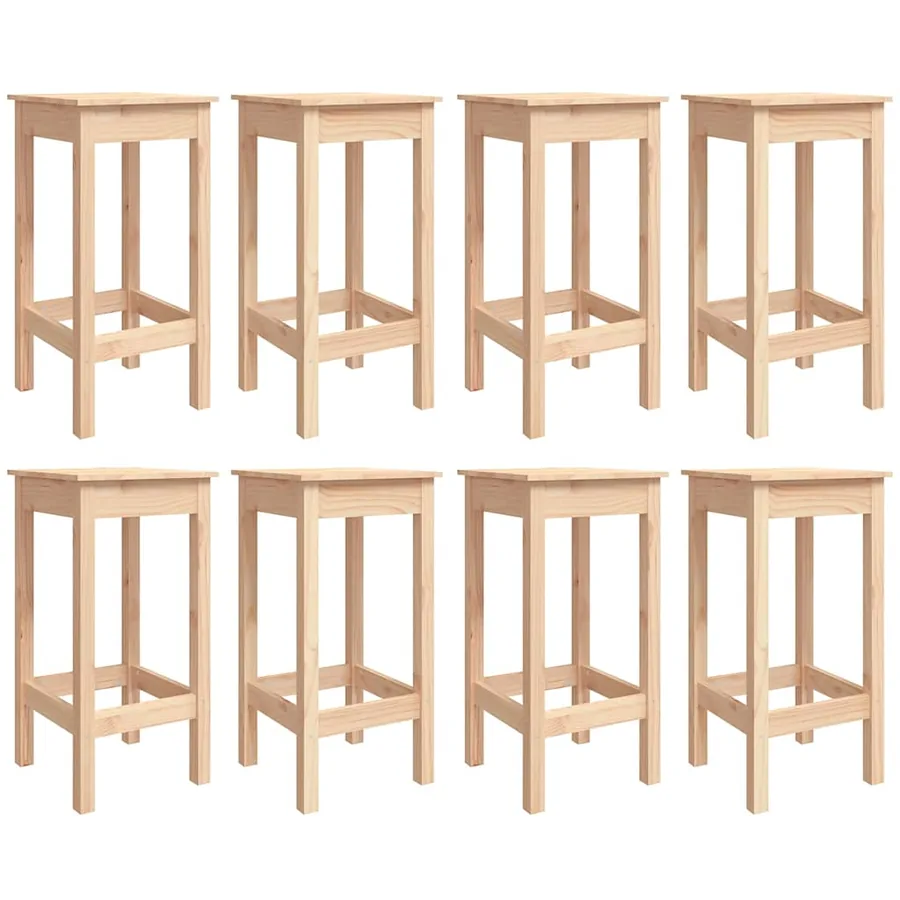 Ensemble de bar de jardin 9 pcs Bois de pin massif - 6