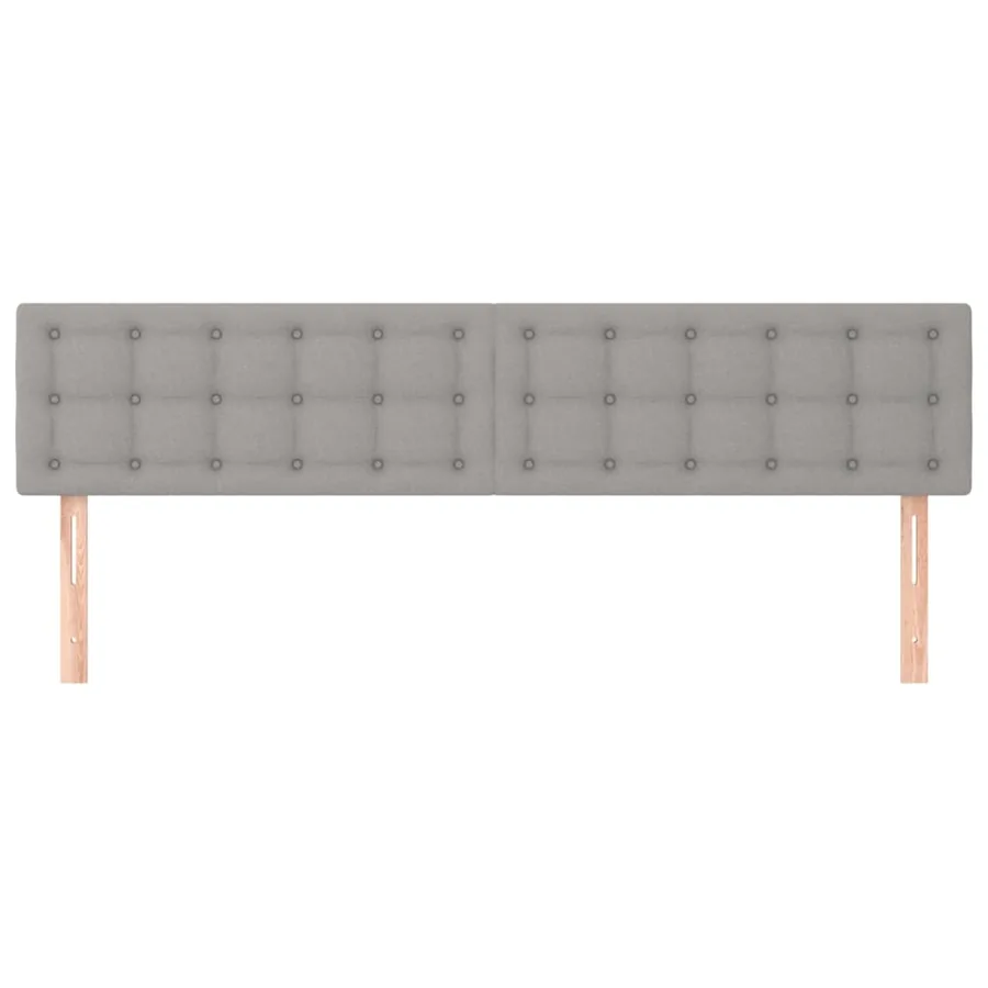 Têtes de lit Gris clair 160x5x78/88 cm Tissu - 3