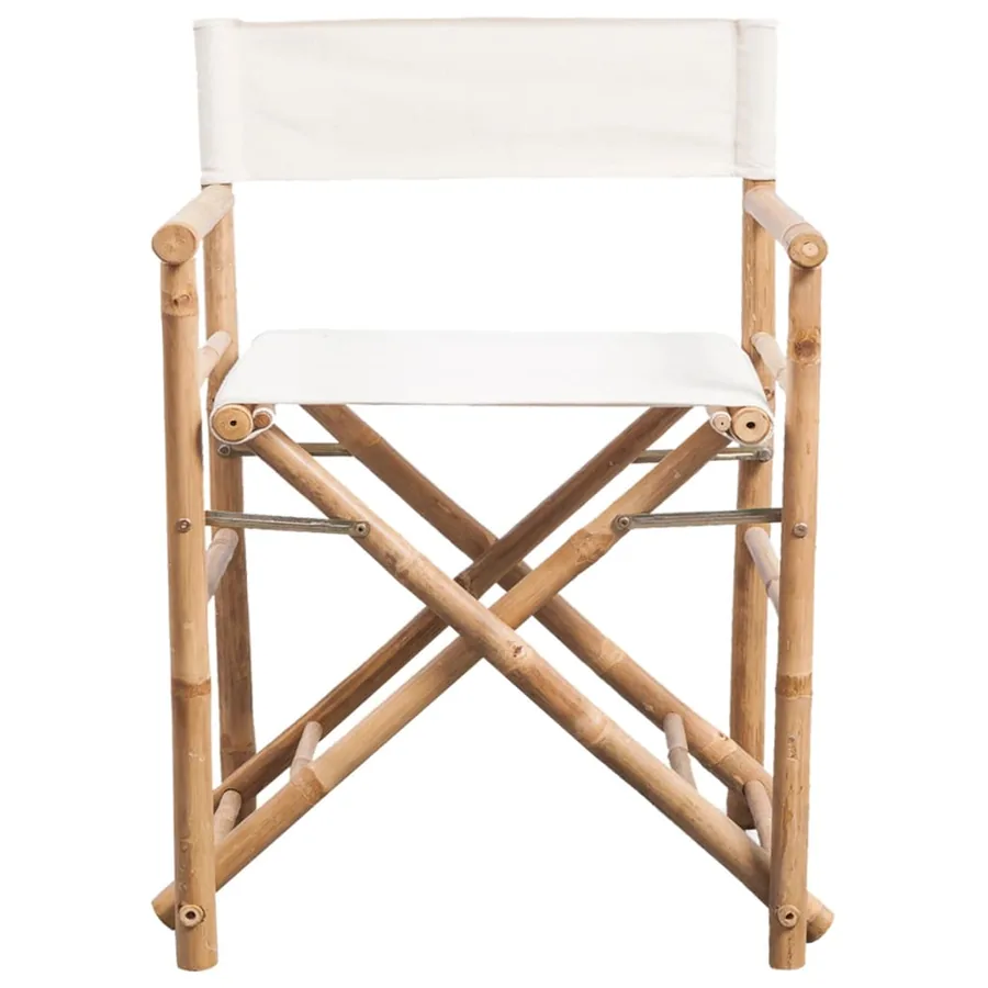 Chaise pliable lot de 2 Bambou et toile - 3