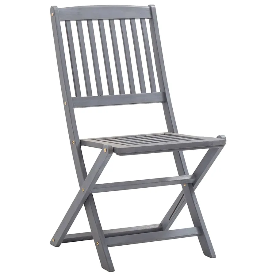 Chaises pliables d'extérieur lot de 2 et coussins Bois d'acacia - 9