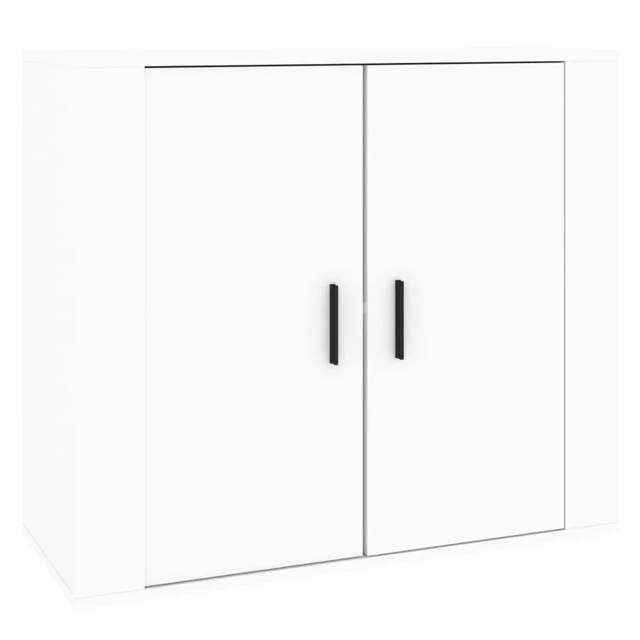 Buffet Blanc 80x33x70 cm Bois d'ingénierie - 2