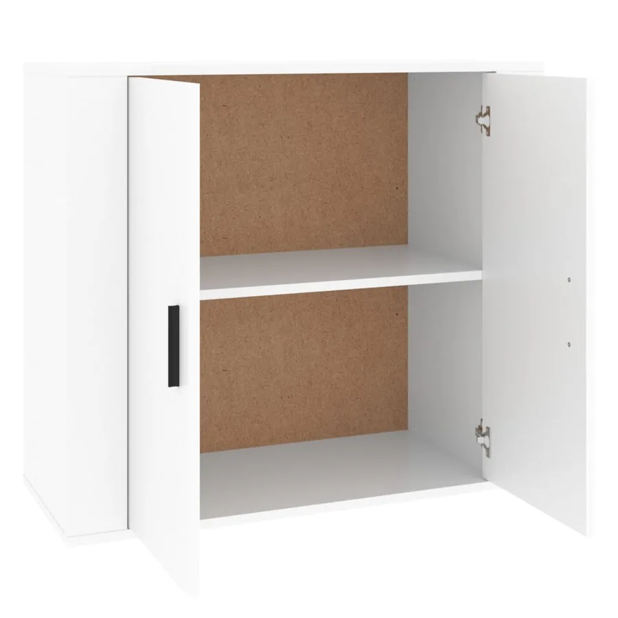 Buffet Blanc 80x33x70 cm Bois d'ingénierie - 4