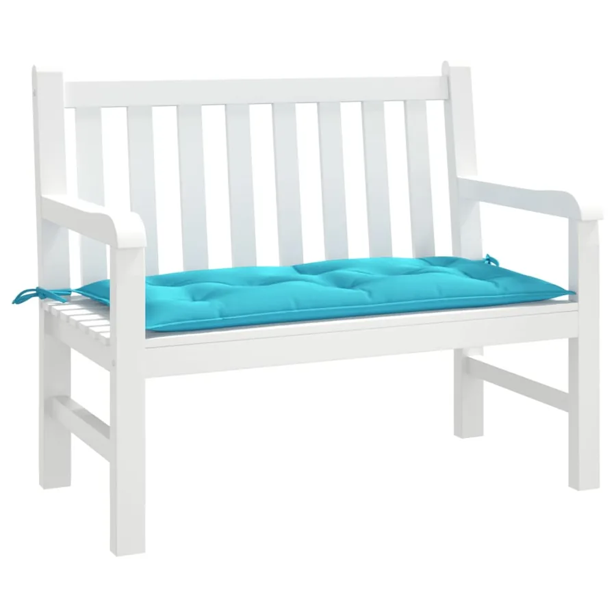 Coussin de banc de jardin turquoise 100x50x7 cm tissu oxford - 3
