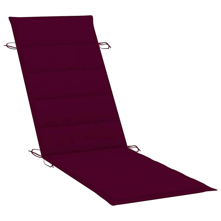Chaise longue de jardin avec table et coussin Bois d'acacia - 5