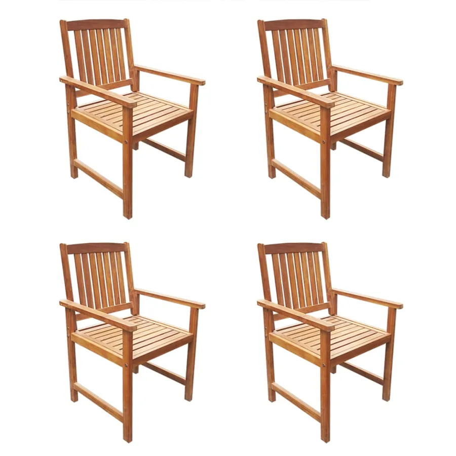 Ensemble à manger d'extérieur 5 pcs Bois d'acacia solide - 4