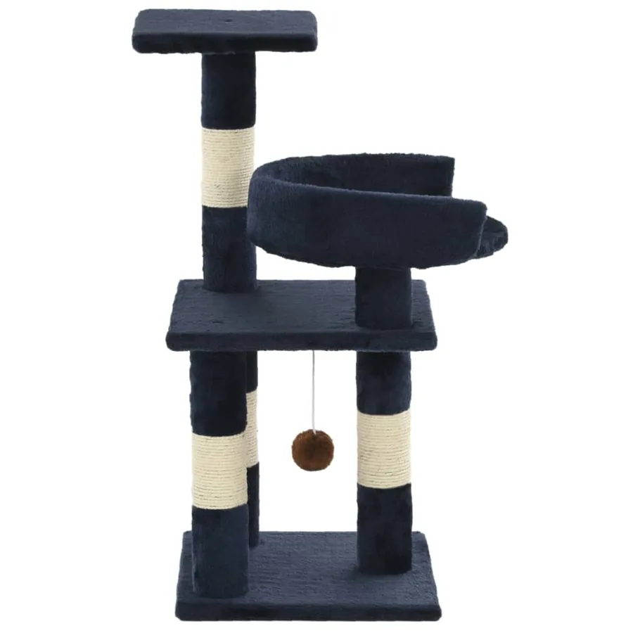 Arbre à chat avec griffoirs en sisal 65 cm Bleu - 3