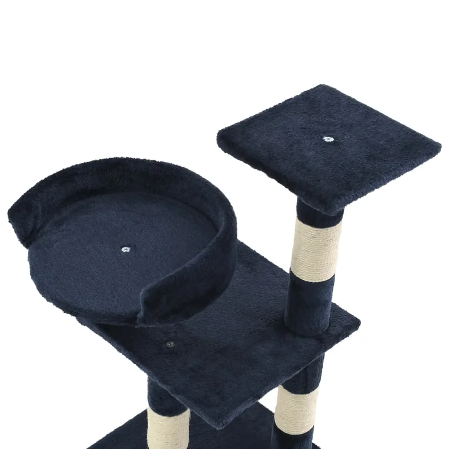 Arbre à chat avec griffoirs en sisal 65 cm Bleu - 4