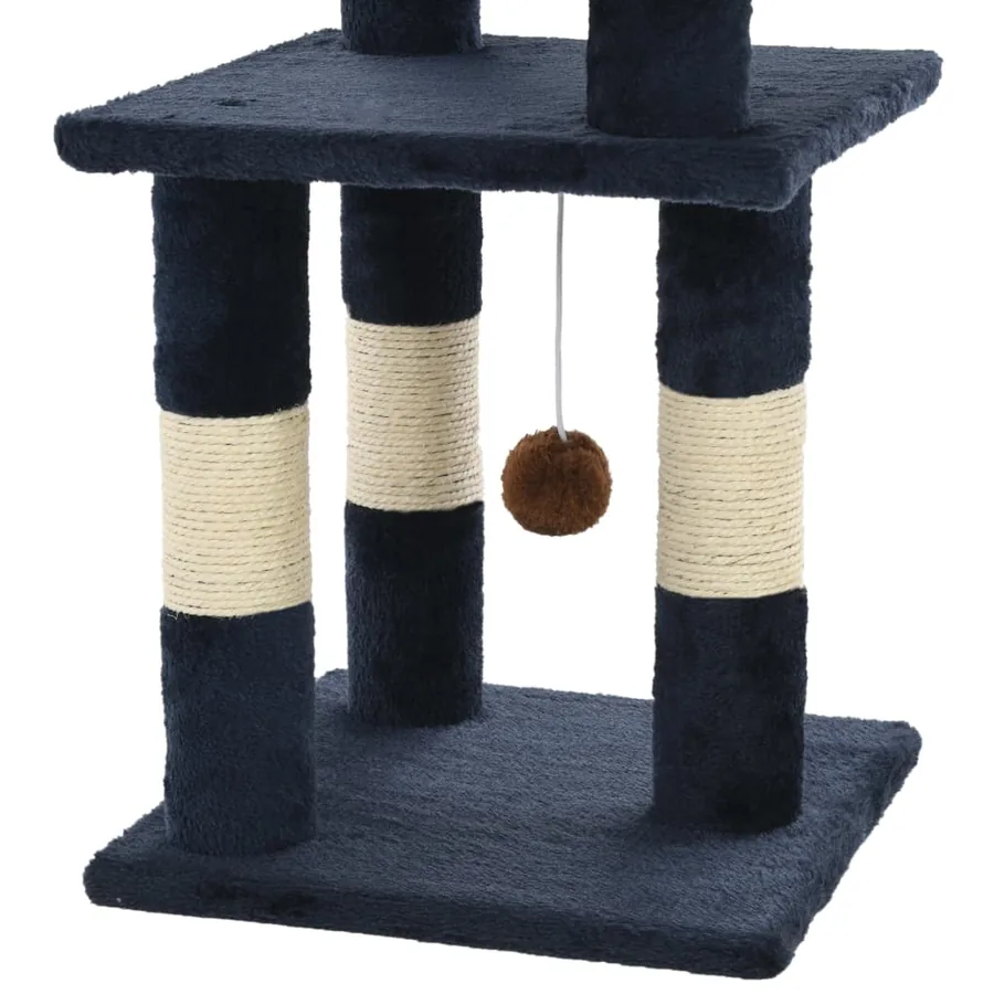 Arbre à chat avec griffoirs en sisal 65 cm Bleu - 5
