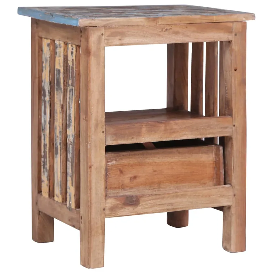 Table de chevet 41x30x50 cm bois d'acajou massif - 3