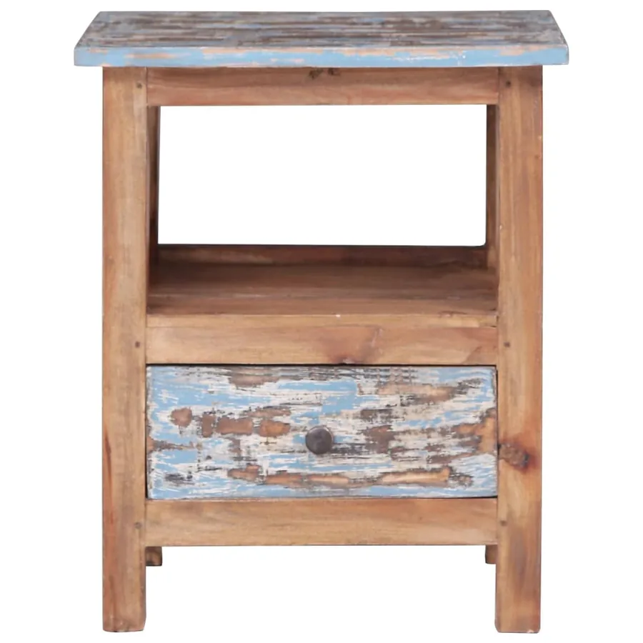 Table de chevet 41x30x50 cm bois d'acajou massif - 4