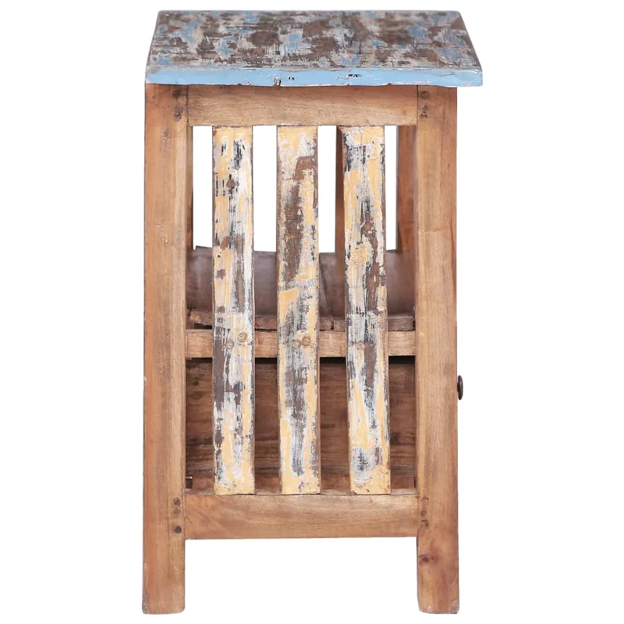 Table de chevet 41x30x50 cm bois d'acajou massif - 5