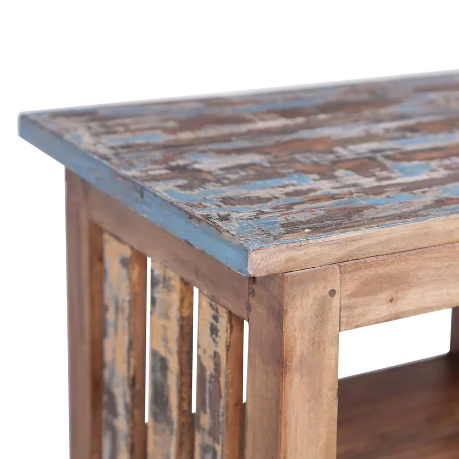 Table de chevet 41x30x50 cm bois d'acajou massif - 6