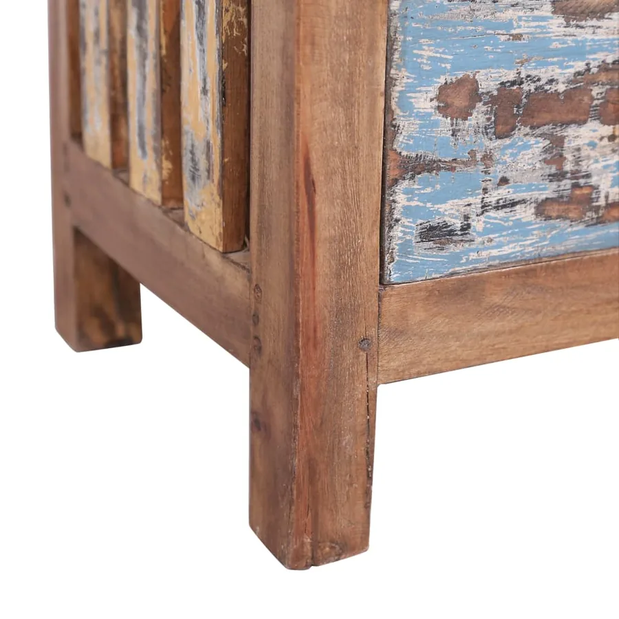 Table de chevet 41x30x50 cm bois d'acajou massif - 8