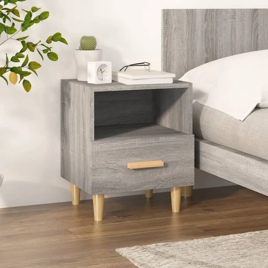 Table de chevet Sonoma gris 40x35x47 cm