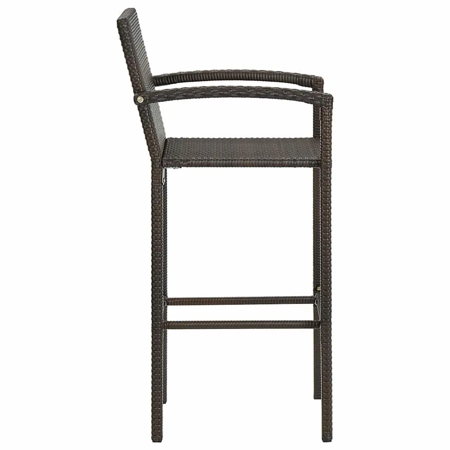 Ensemble de bar de jardin 5 pcs Marron - 14