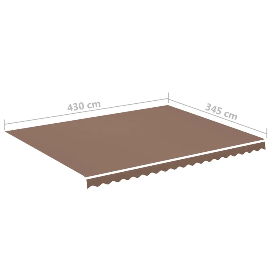 Tissu de remplacement pour auvent marron 4,5x3,5 m polyester - 6