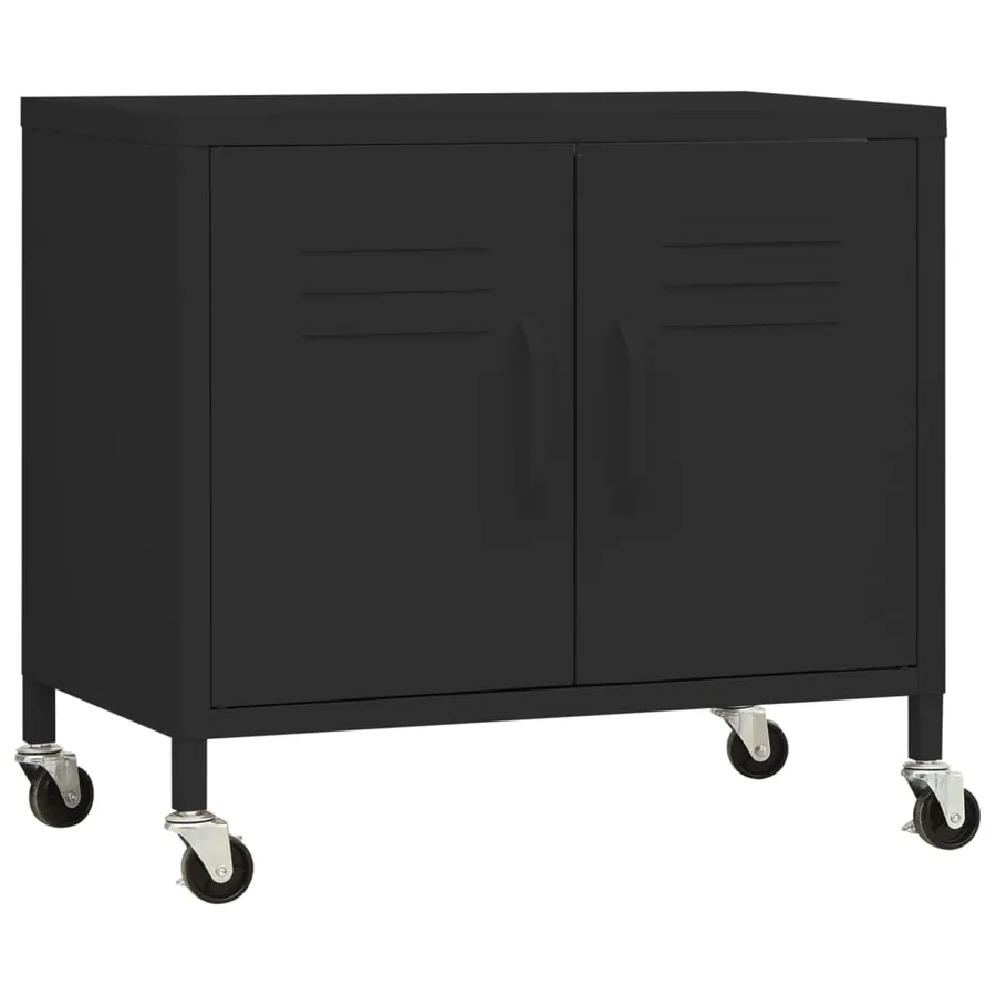 Armoire de rangement Noir 60x35x56 cm Acier - 2