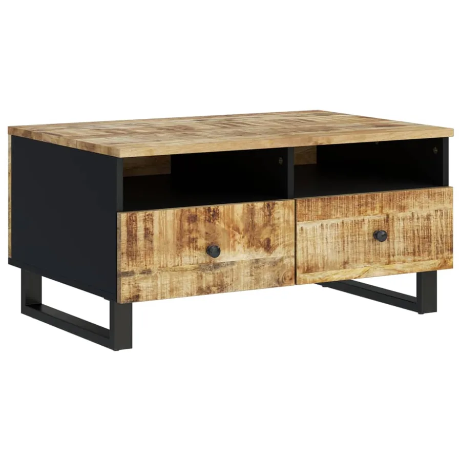 Table basse 80x54x40 cm Bois de manguier solide et d'ingénierie - 2