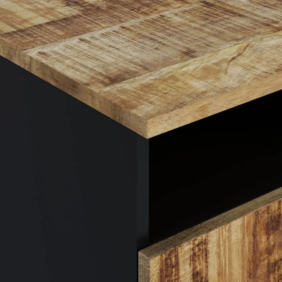 Table basse 80x54x40 cm Bois de manguier solide et d'ingénierie - 6