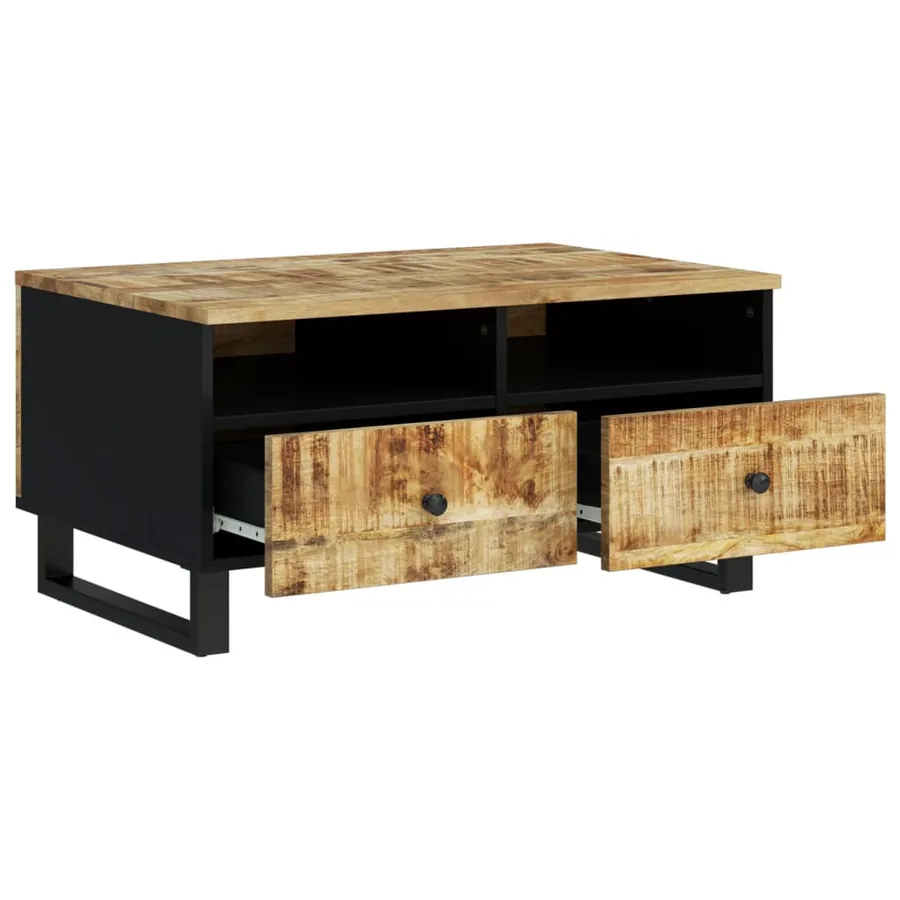 Table basse 80x54x40 cm Bois de manguier solide et d'ingénierie - 9