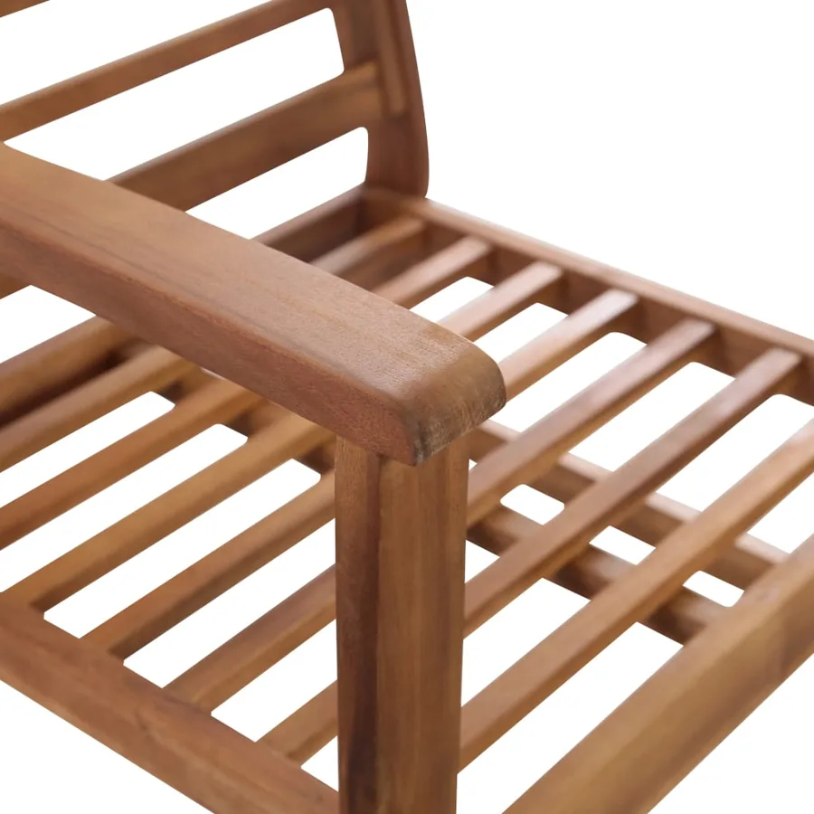 Salon de jardin 4 pcs Bois d'acacia solide - 6