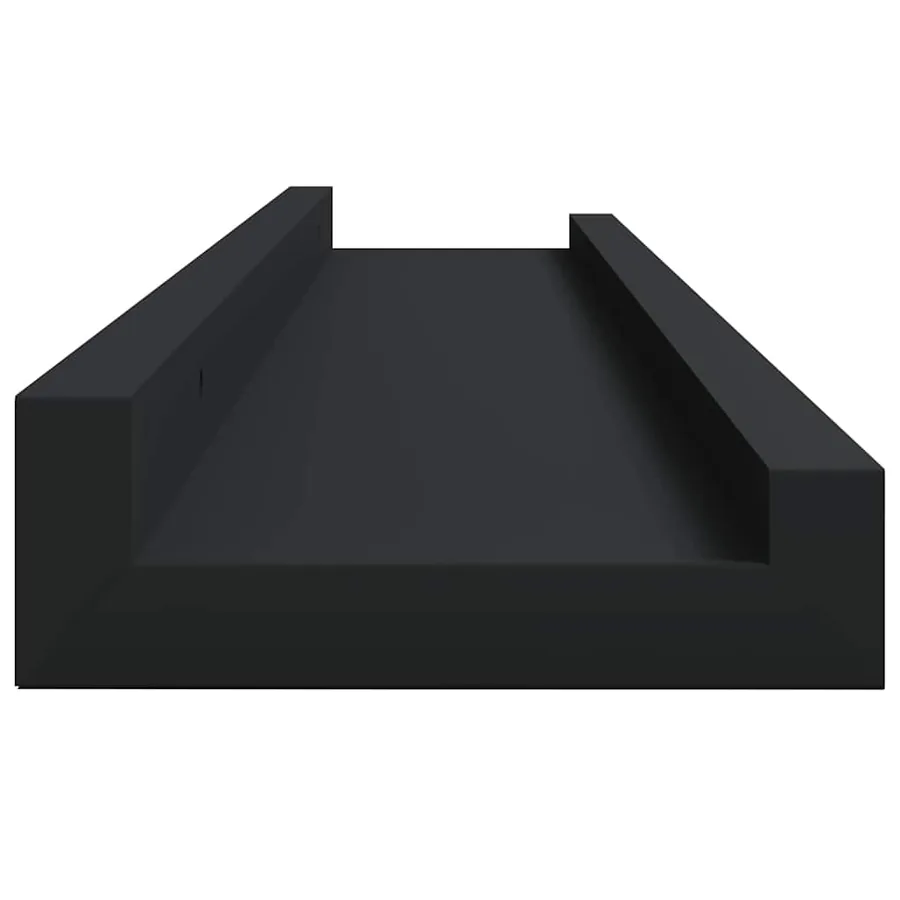 Étagères à rebord pour cadre photo 2 pcs Noir 60x9x3 cm MDF - 7