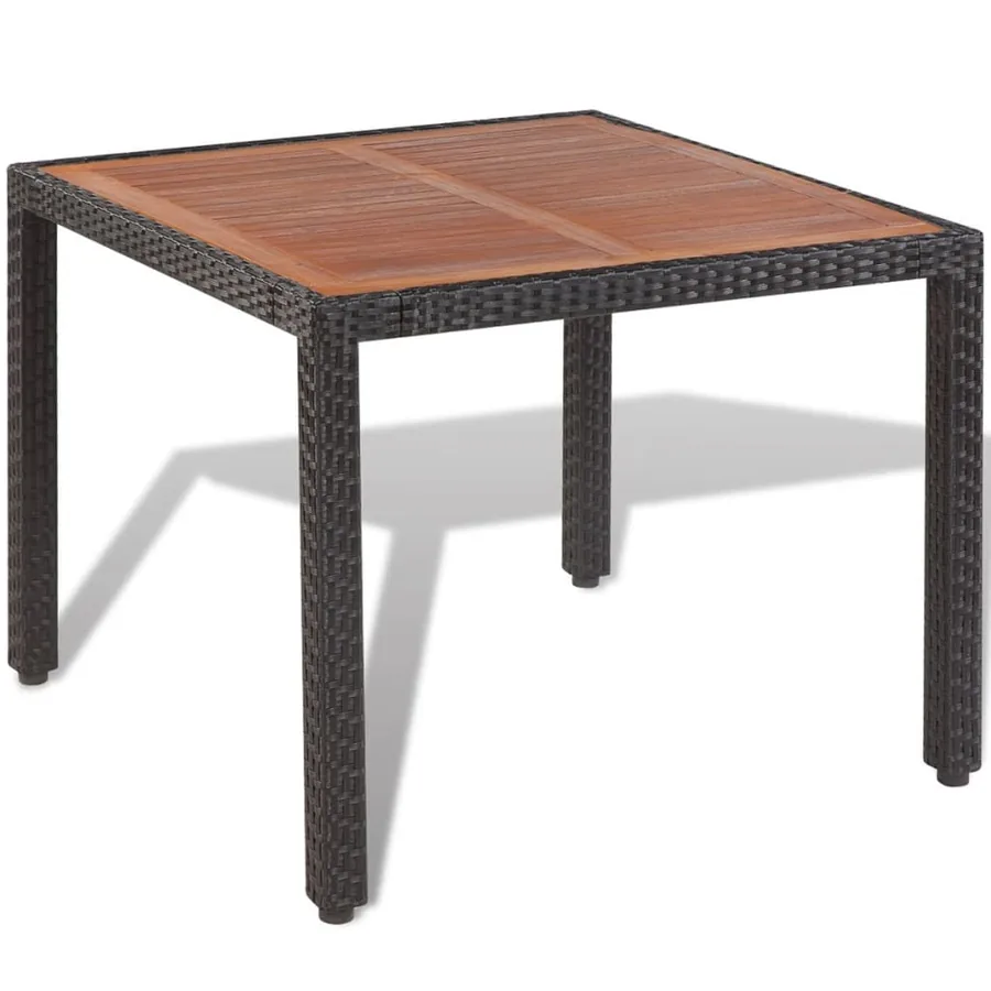 Ensemble à manger d'extérieur 5pcs avec coussins Résine tressée - 6