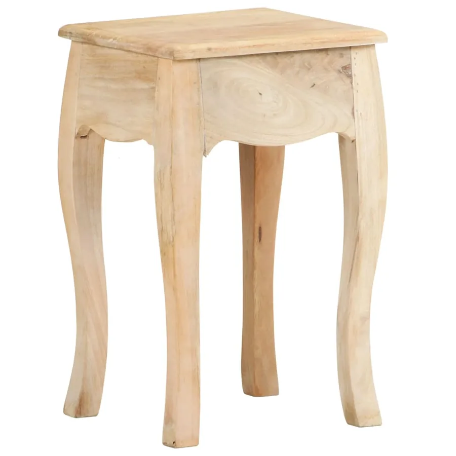 Table de chevet 28x28x46 cm Bois de manguier massif - 4