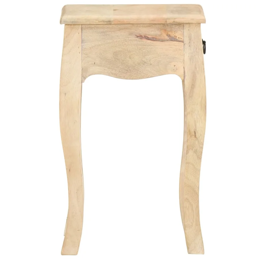Table de chevet 28x28x46 cm Bois de manguier massif - 5
