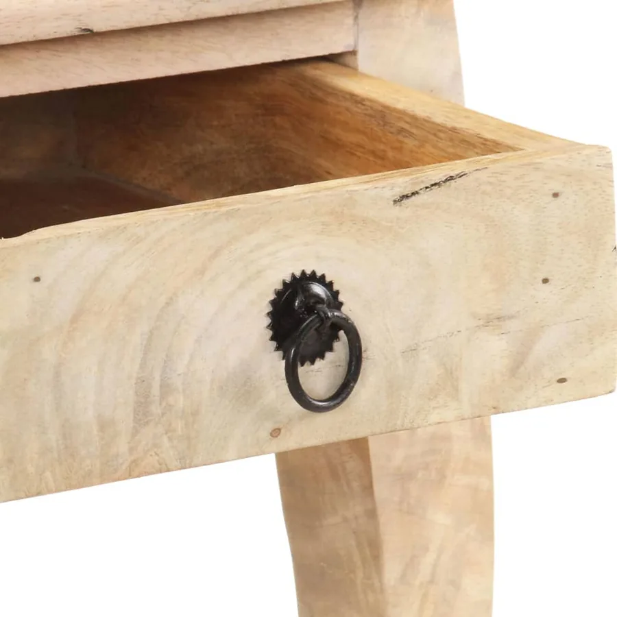 Table de chevet 28x28x46 cm Bois de manguier massif - 7