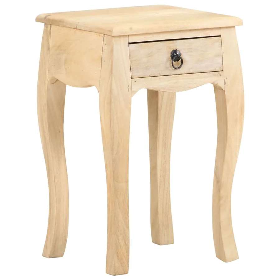 Table de chevet 28x28x46 cm Bois de manguier massif - 9