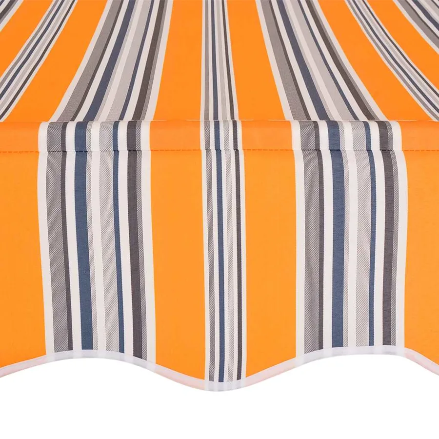 Auvent rétractable manuel 400 cm Rayures jaunes et bleues - 4