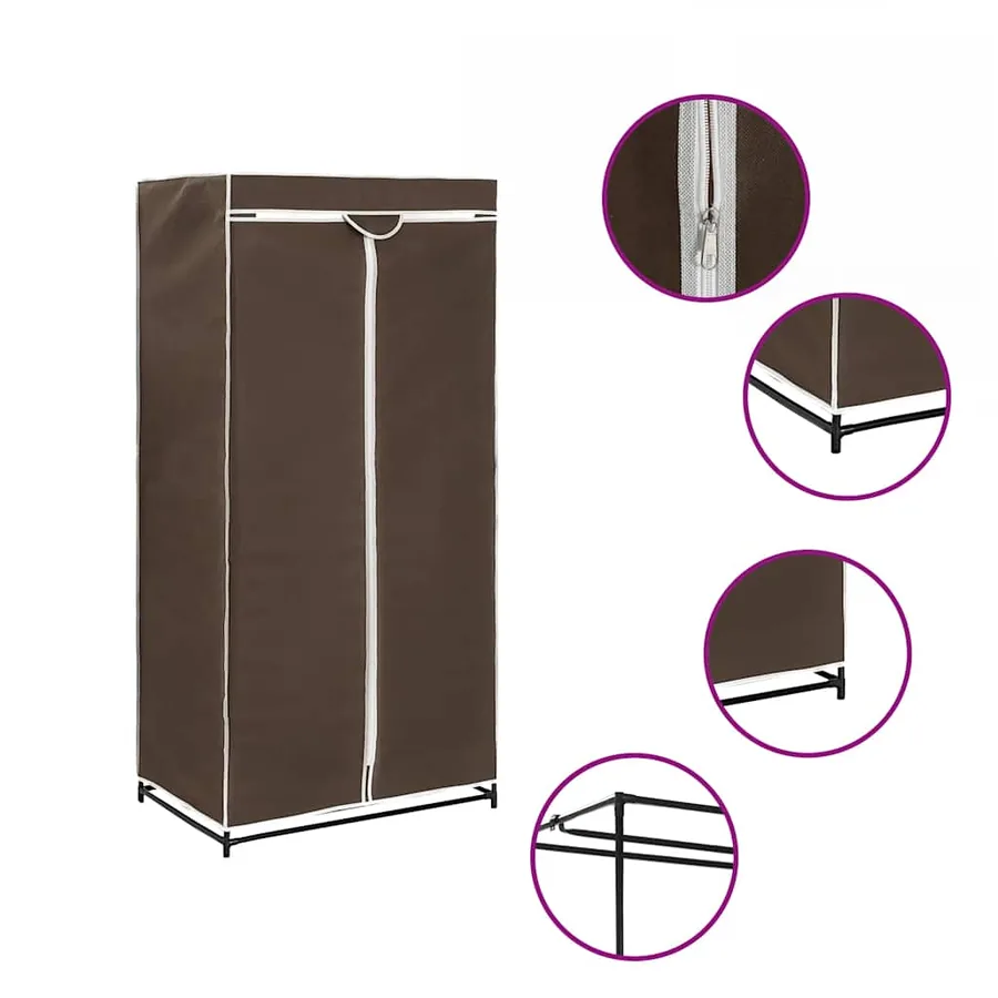 Garde-robe Marron 75x50x160 cm