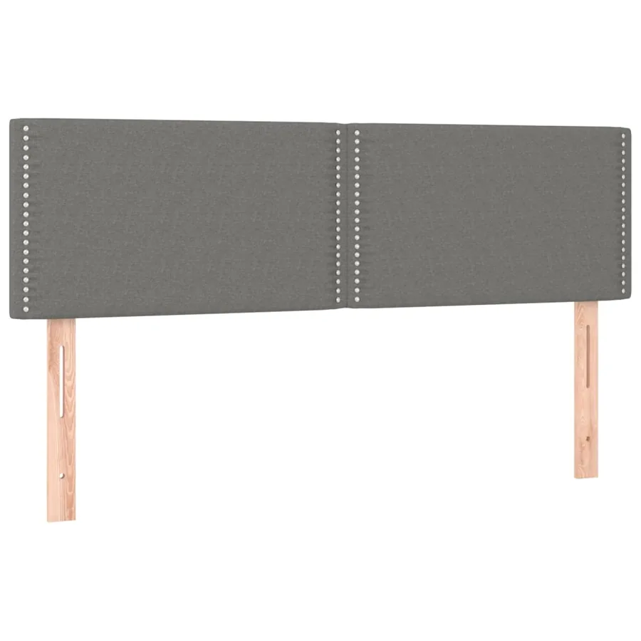 Sommier à lattes de lit et matelas et LED Gris foncé 140x190 cm - 7