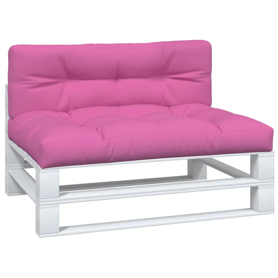 Coussins de palette lot de 2 rose tissu - 3
