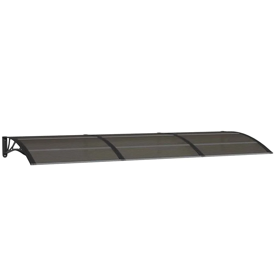 Auvent de porte Noir 300x100 cm Polycarbonate - 2
