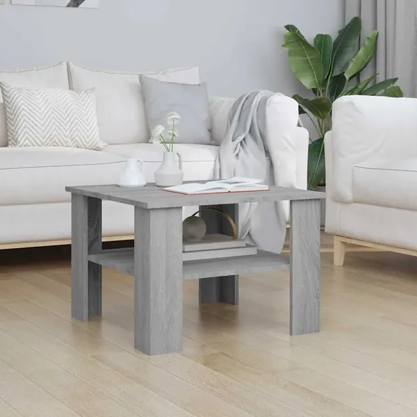 Table basse Sonoma gris 60x60x42 cm Bois d'ingénierie